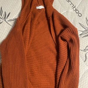 Pink Rose Warm Rust Cardigan